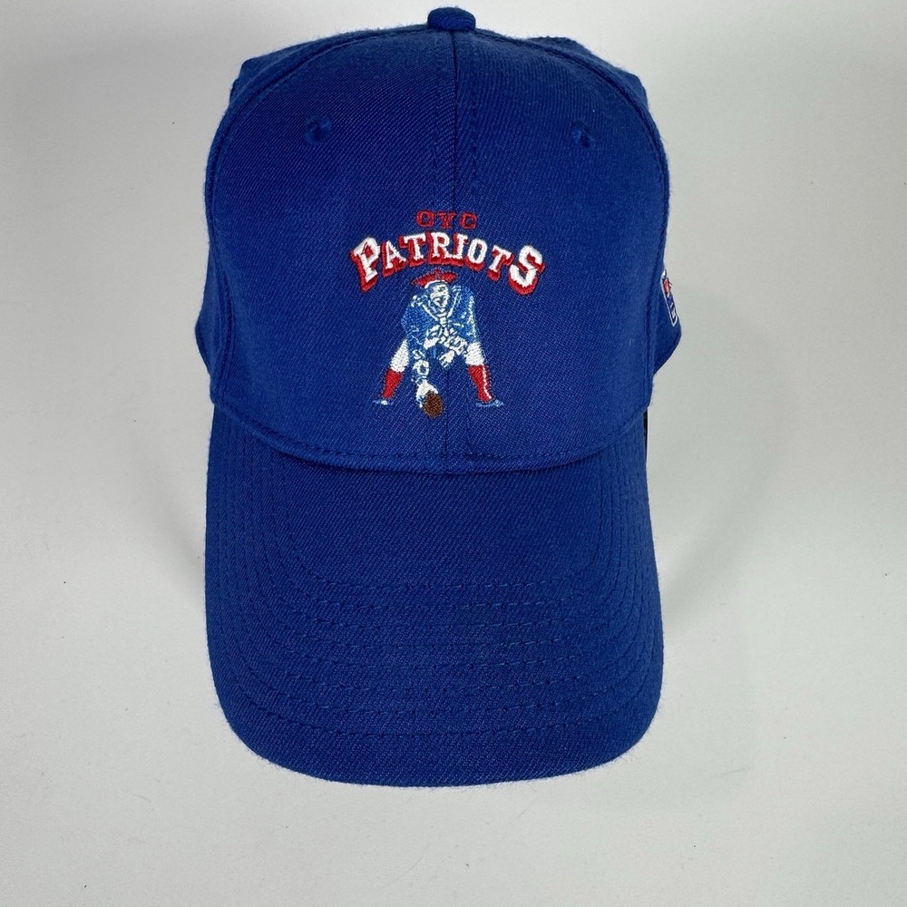 Vintage New England Patriots Hat Blue Strapback The Game NCAA NFL Retro Cap L